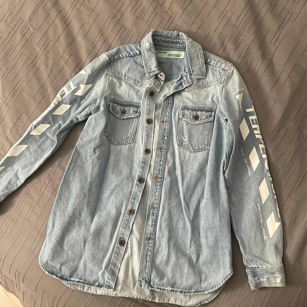 Off White Blue Denim “Temperature” Jacket